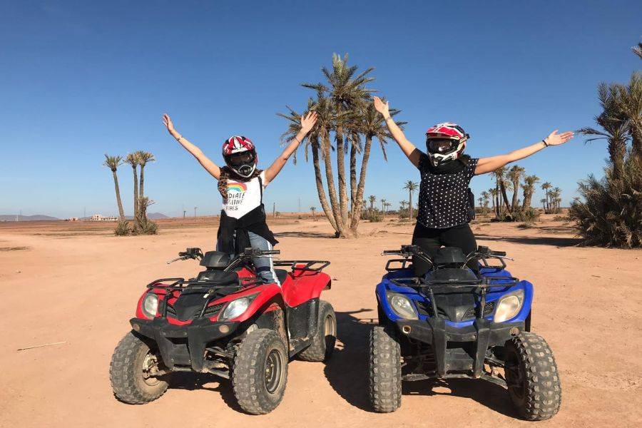 Giro in cammello e quad in Marrakech Palmeraie