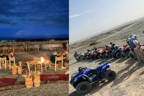 Quad bike e spettacolo dal vivo e cena nei viaggi nel deserto di Agafay