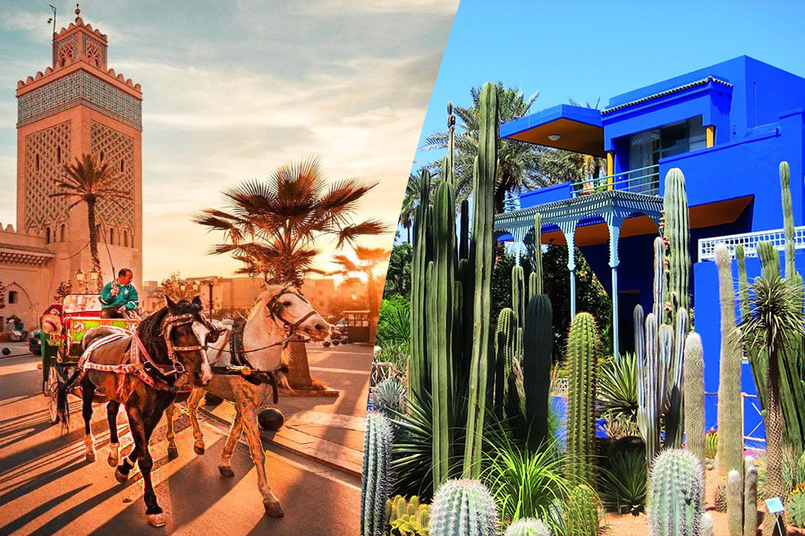 Un bellissimo tour con carrozza e visite al giardino Majorelle