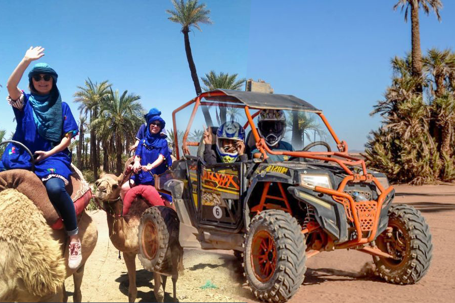 Passeggiata in carrozzina di adrenalina e giro in cammello al Palmeraie Marrakech