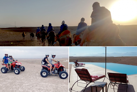 Quad Bike, Camel Ride e cena nel deserto roccioso di Agafay