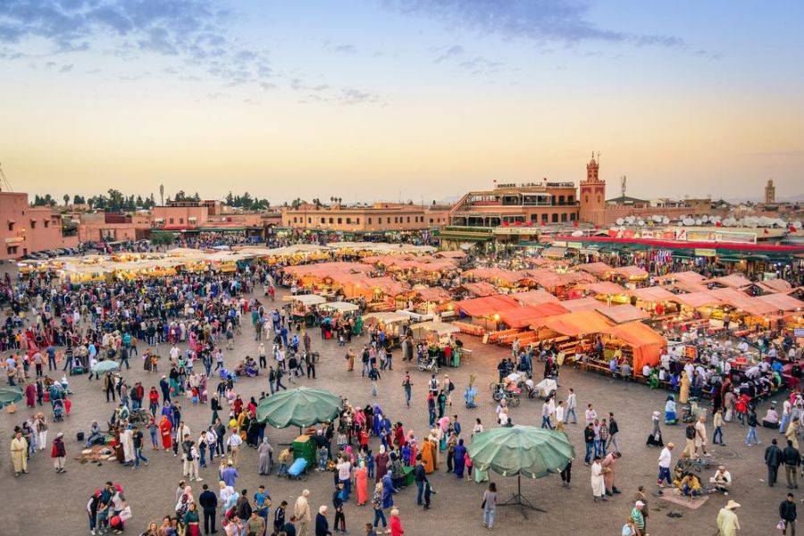 Tour sul tetto e visita della medina con i pasti a Marrakech