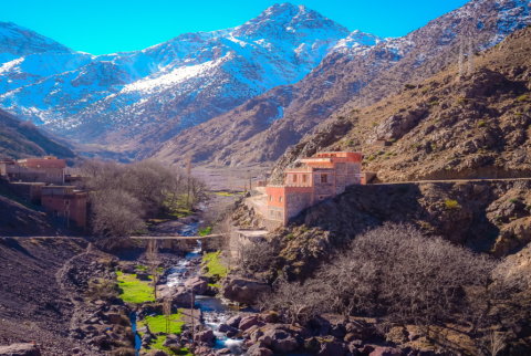 Tour delle montagne dell'Atlante e del deserto di Agafay con pranzo e giro in cammello