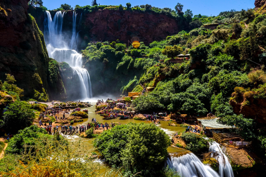 Tour di un'intera giornata alle cascate di Ouzoud con gita in barca